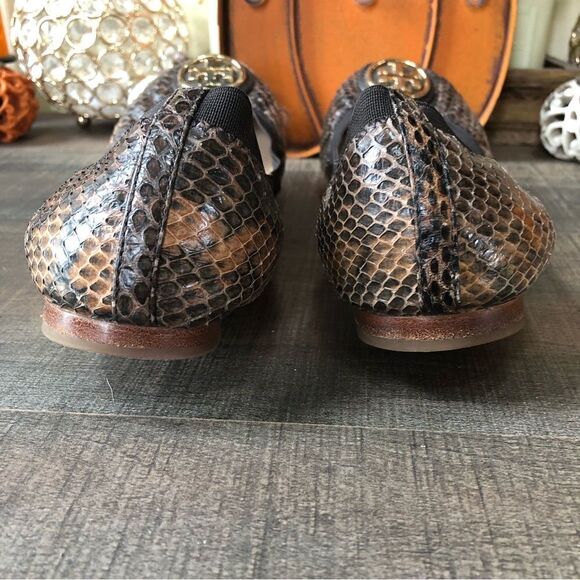 Tory Burch Caroline 2 Snake Print Ballerina Flat - Picture 10 of 10